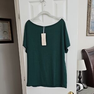 Ribbed Green Women's Top